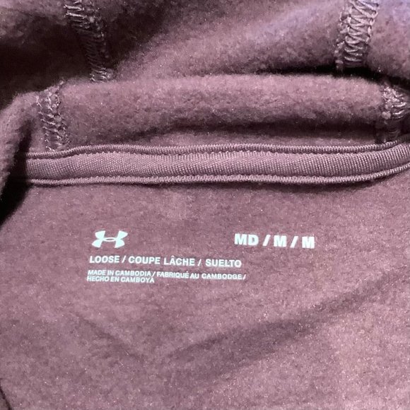 Mens Size Medium Light Maroon Under Armour Pullover Hoodie - Picture 3 of 6